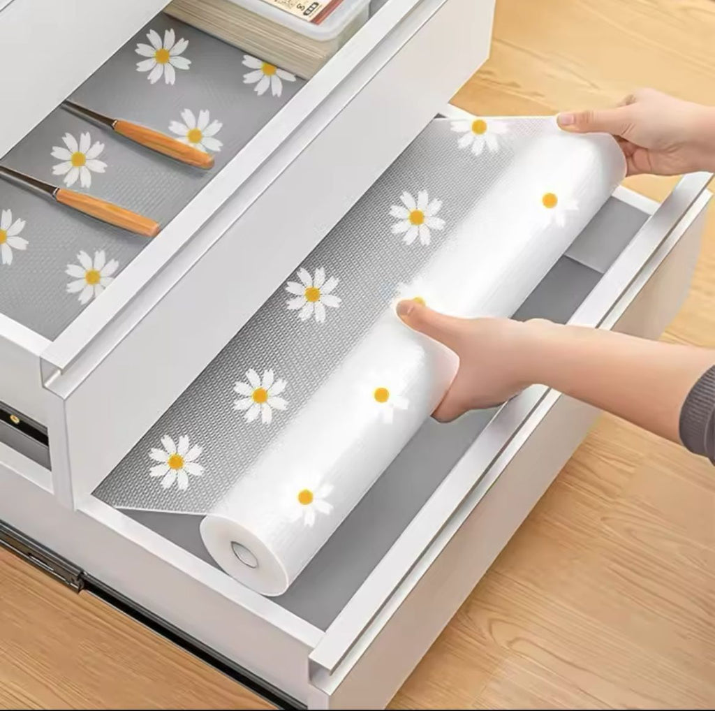 Daisy Pattern Drawer & Shelf Liner Mat – Oil & Moisture Proof