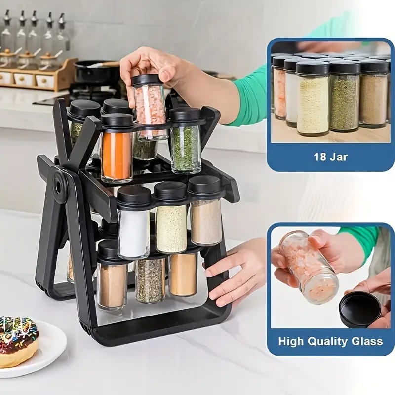 Windmill 18-Jar Rotating Spice Rack Organizer (18pc)
