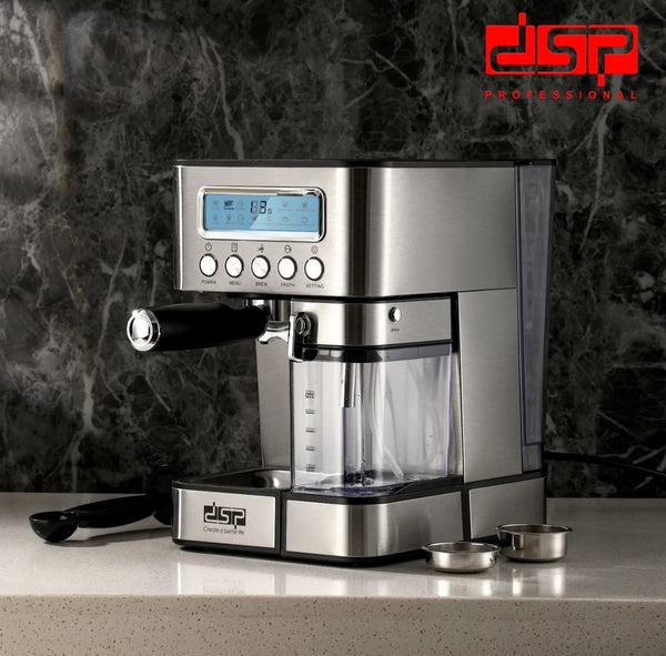 DSP Professional Espresso Coffee Maker 15 Bar | Dual Thermoblock | Auto Milk Frother