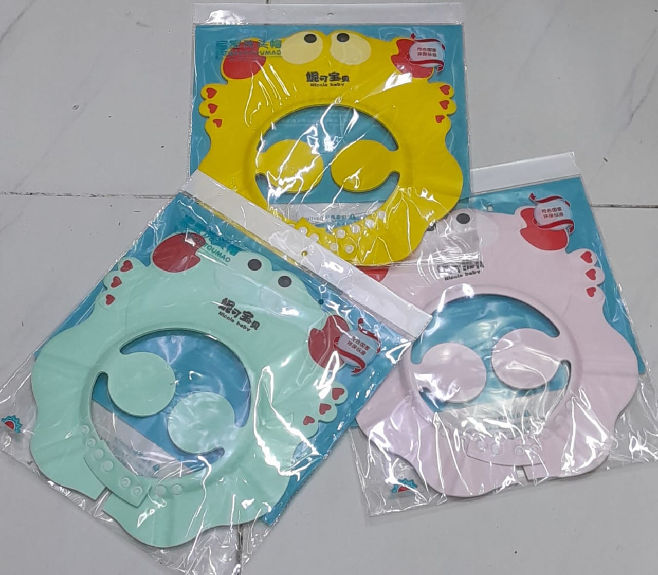 Cute Cartoon Adjustable Baby Shower Hat | Waterproof Shampoo Cap with Ear Protection