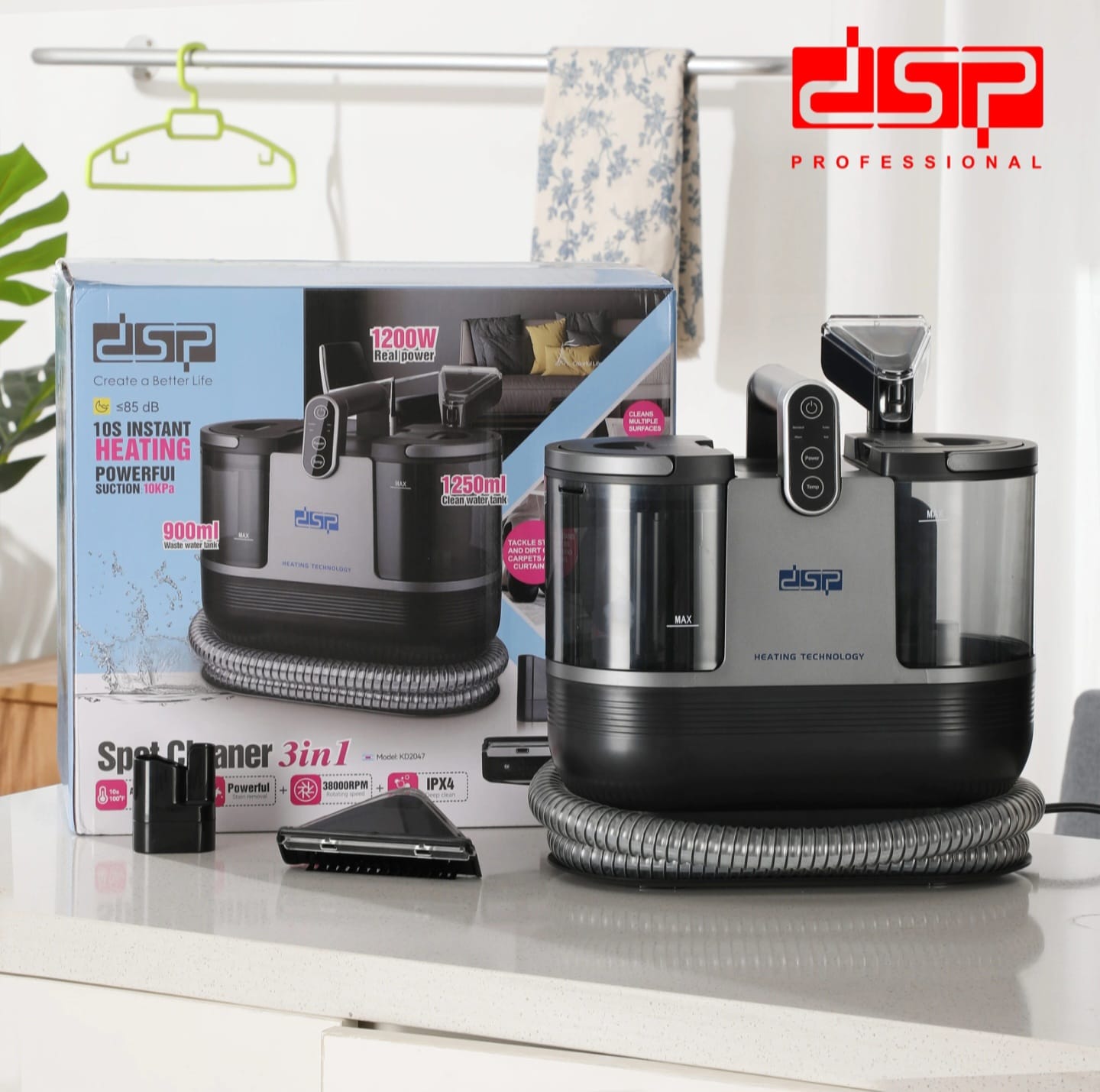 DSP 3-in-1 Steam Spot Cleaner 1700W | 38000RPM | IPX4 | KD2047U