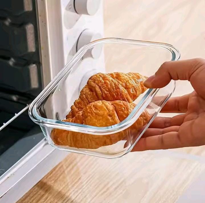 Glass Food Storage Containers Set of 3 with Bamboo Lid | 410ml, 680ml & 1040ml