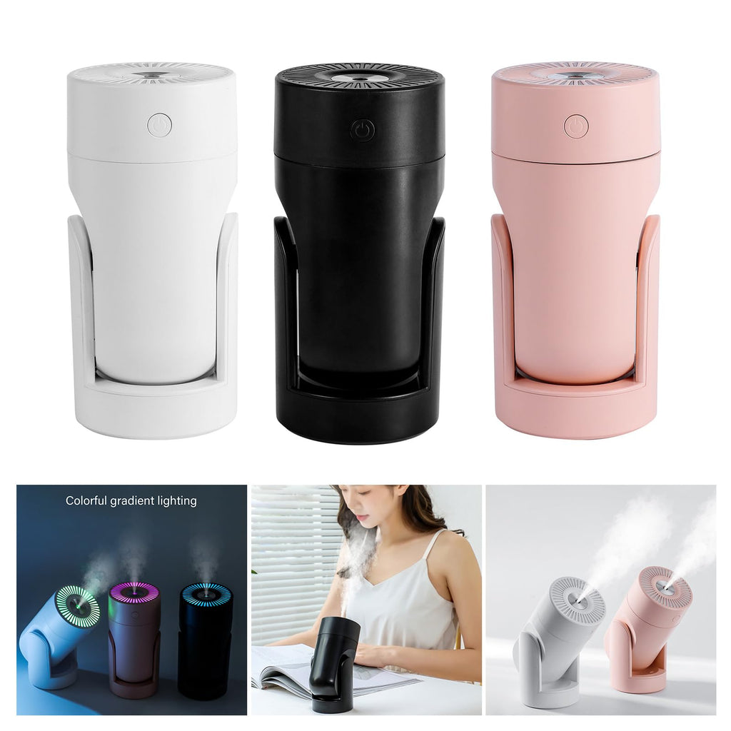 7-Light Adjustable Angle Shaking Head Humidifier 220ml – 3 Colours