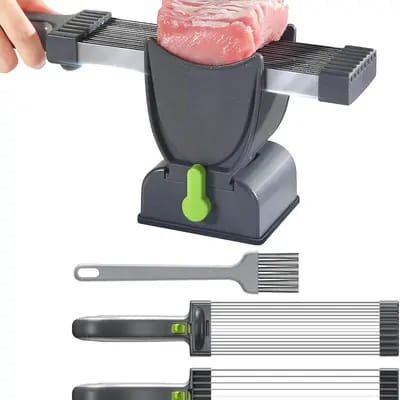 Fresh Meat Slicer Set with Multi-Cut Blades – 2 Colours