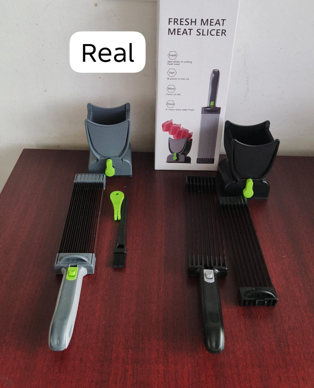 Fresh Meat Slicer Set with Multi-Cut Blades – 2 Colours