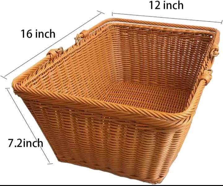 Wicker Picnic & Shopping Basket with Handle