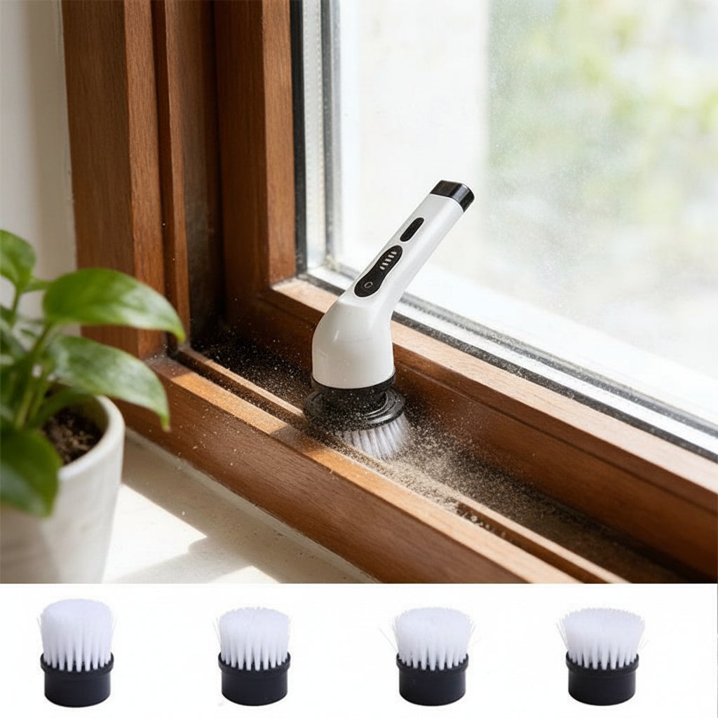 9-in-1 Cordless Electric Cleaning Brush with Extendable Handle – 25W