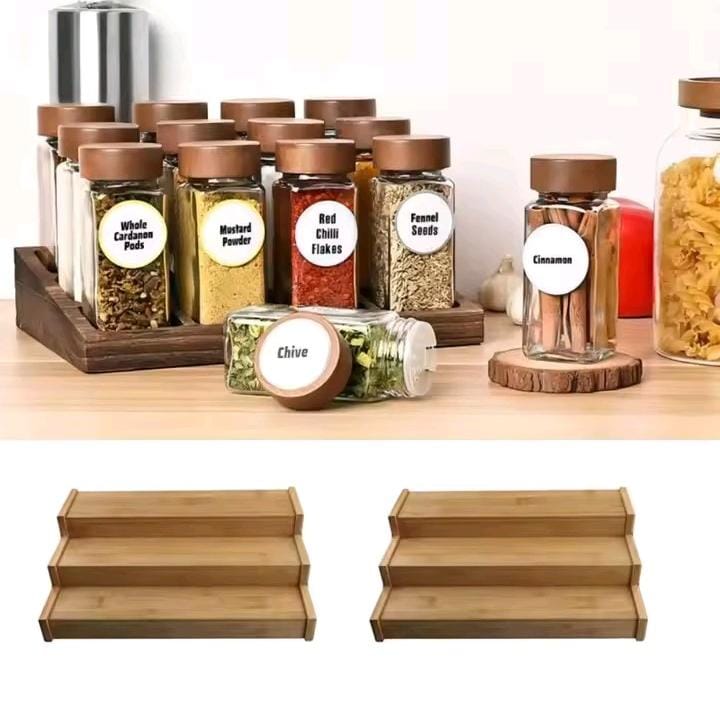 3-Tier Bamboo Spice & Storage Rack