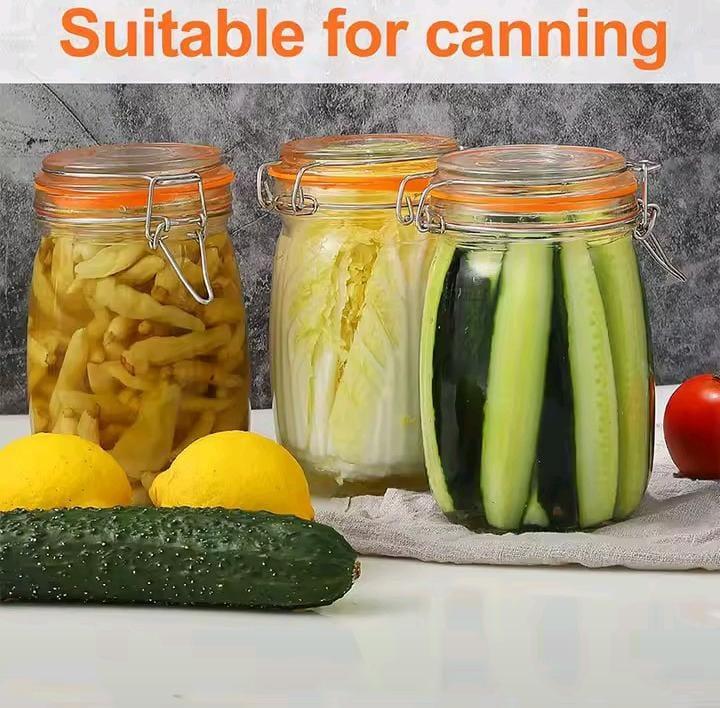 Airtight Glass Clip Top Storage Jar