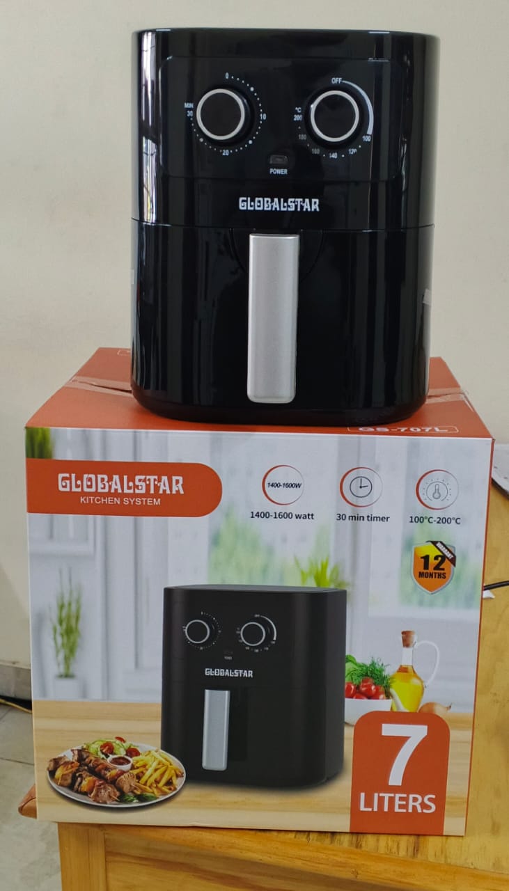Globalstar 7-Litre Air Fryer GS-707L – 1400-1600W with 30-Min Timer