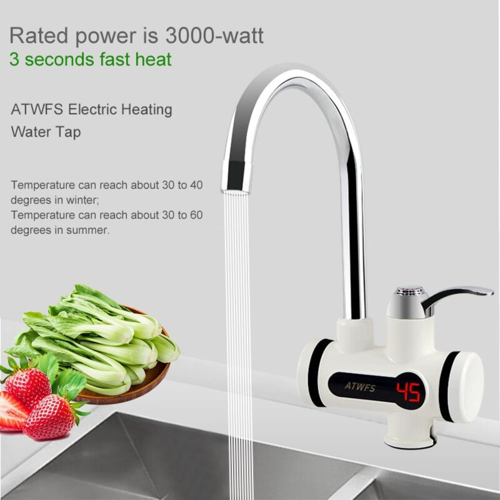 3000W Electric Instant Hot Water Faucet with LED Temperature Display