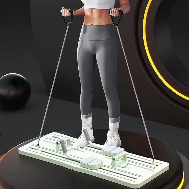 4-in-1 Multifunctional Pilates Board with Resistance Bands