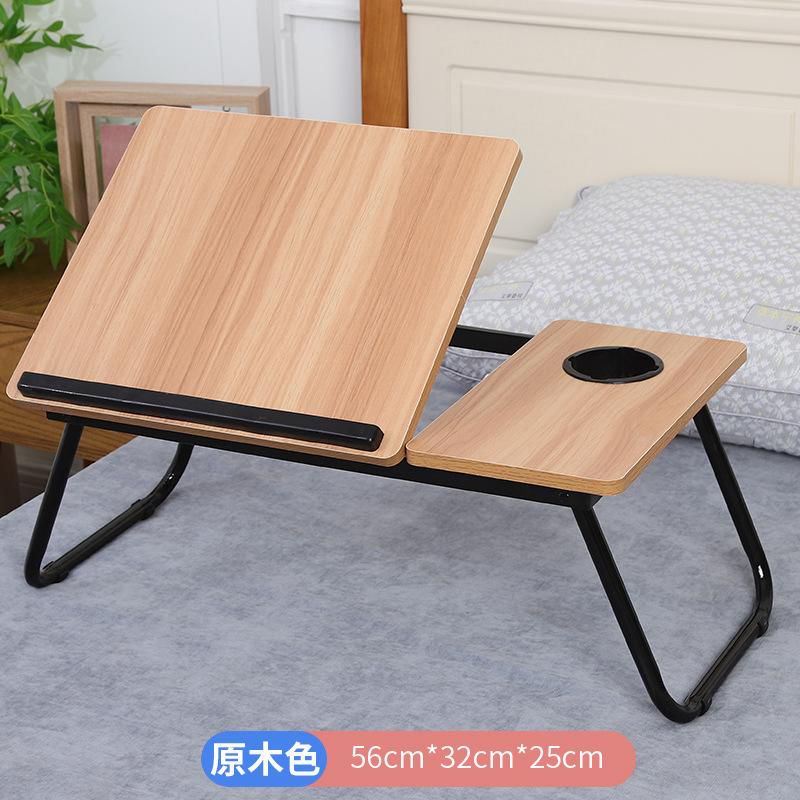 Adjustable Tilting Laptop Folding Table Stand with Cup Holder