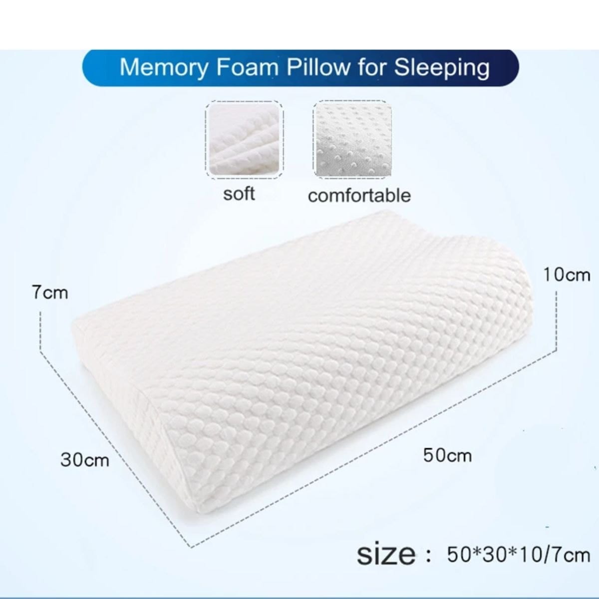 Memory Natural Latex Pillow – White