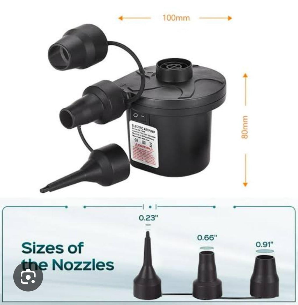 AC Electric Air Pump 55W | Inflator & Deflator | 3 Nozzles | For Inflatables, Mattresses & Pools