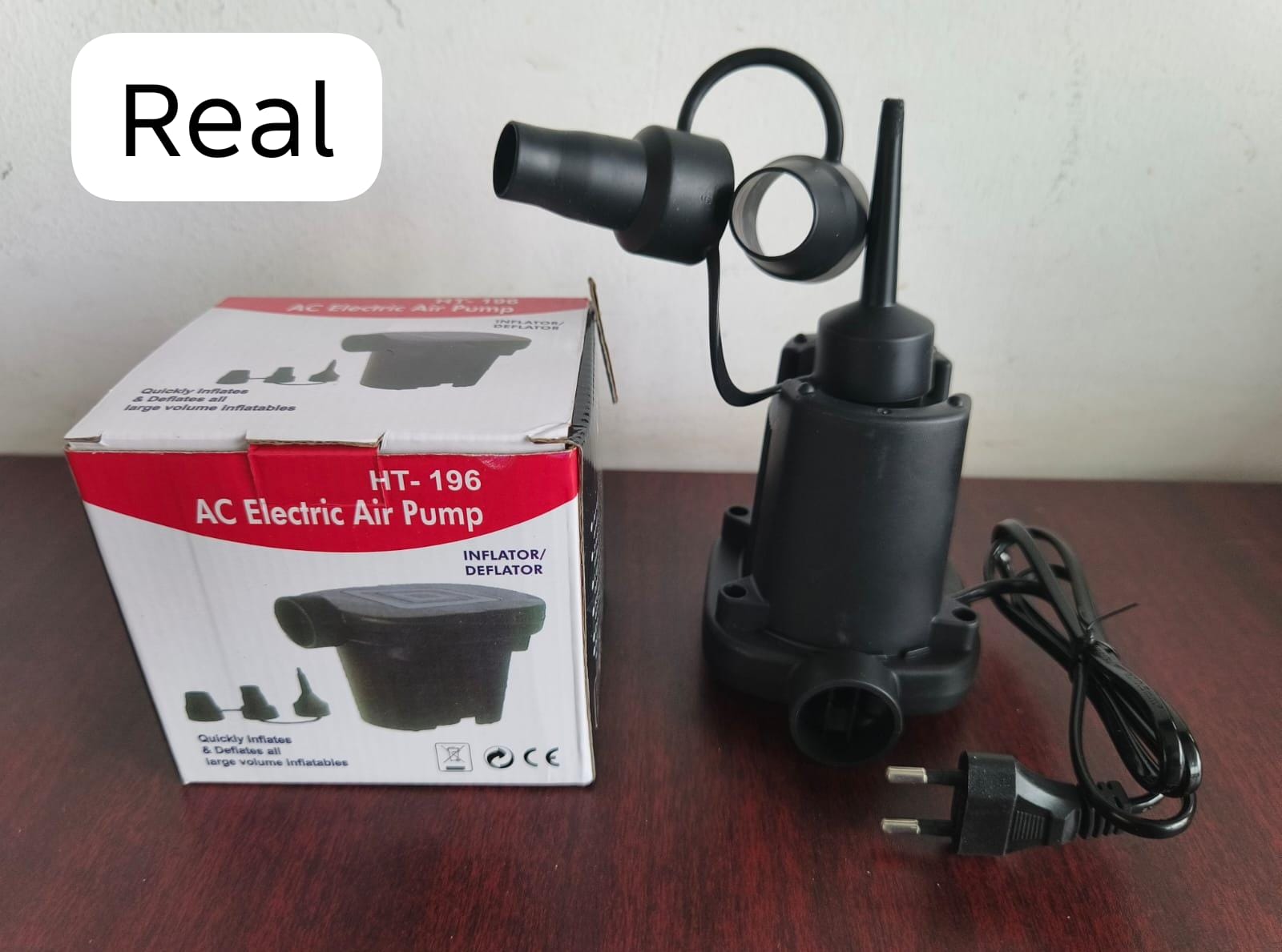 AC Electric Air Pump 55W | Inflator & Deflator | 3 Nozzles | For Inflatables, Mattresses & Pools