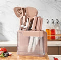 17-Piece Silicone Kitchen Utensil Set with Knife Block, Sharpener & Storage Holder | 5 Colours