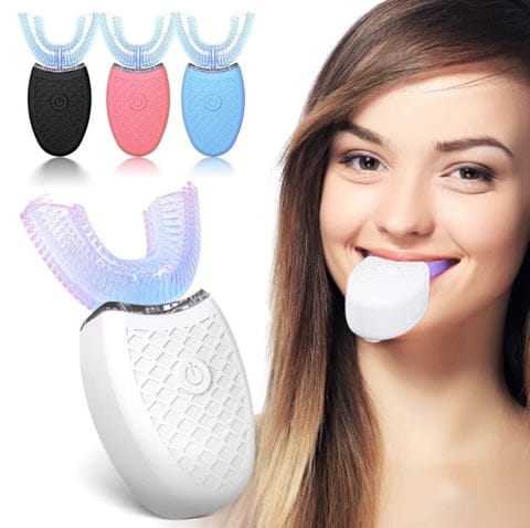 360° Intelligent Rechargeable Electric Toothbrush with Cold Light Whitening | 45s Auto-Timer | 3 Colours