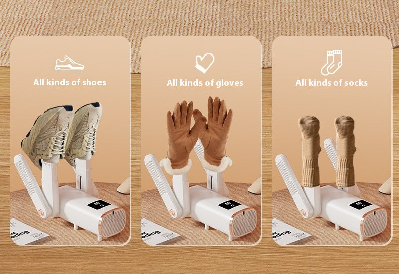 Multifunctional 2-Pair Electric Shoe Dryer 180W | UV Sterilisation | Foldable | Shoes, Gloves & Socks