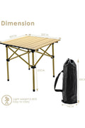 Foldable Metallic Roll-Up Camping & Picnic Table | 53×50×50cm | 2 Colours