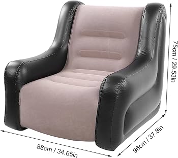 Single Size Inflatable Sofa Armchair with Manual Pump | 96×88×75cm | 2 Colours