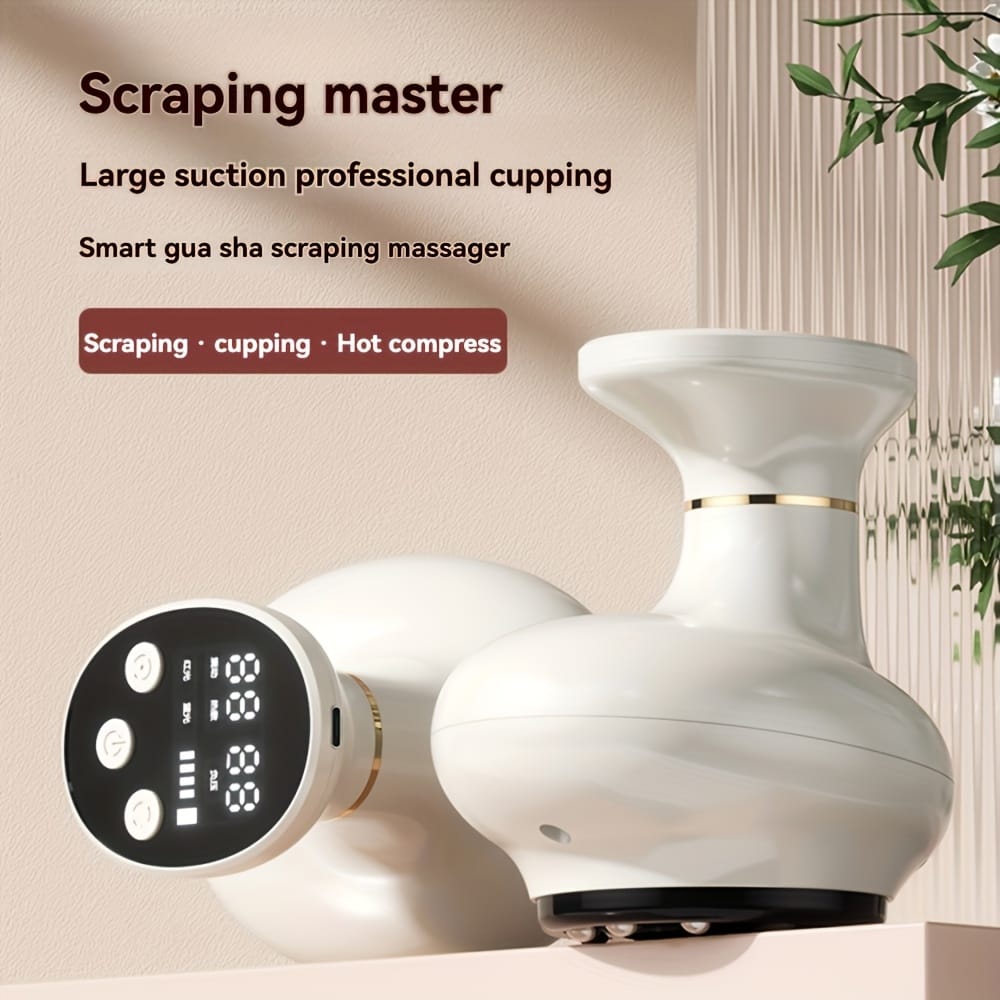 ZY-816 Intelligent Scraping Instrument | Gua Sha Cupping & Hot Compress | + 10ml Wormwood Essential Oil