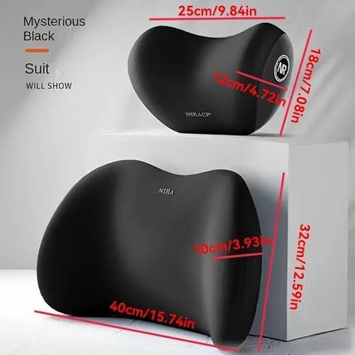 2-in-1 Nira Car Neck Headrest & Lumbar Back Support Cushion Set