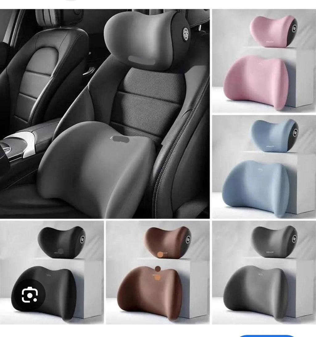 2-in-1 Nira Car Neck Headrest & Lumbar Back Support Cushion Set