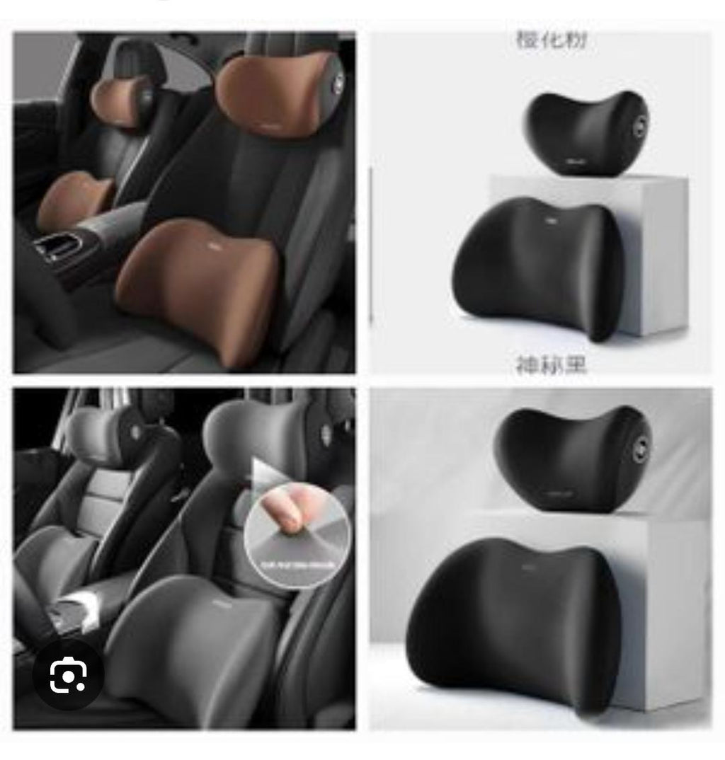 2-in-1 Nira Car Neck Headrest & Lumbar Back Support Cushion Set