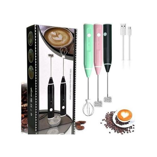 2-in-1 Rechargeable Coffee Milk Frother – Electric Whisk with 3 Speeds