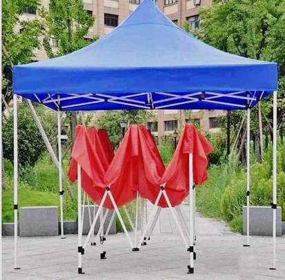 3M×3M Foldable Outdoor Canopy Tent | Pop-Up Gazebo | Waterproof | Red & Blue | Events & Markets