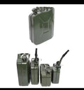Heavy Duty Metallic Fuel Backup Jerry Can with Pouring Spout | 10L & 20L | Military Green