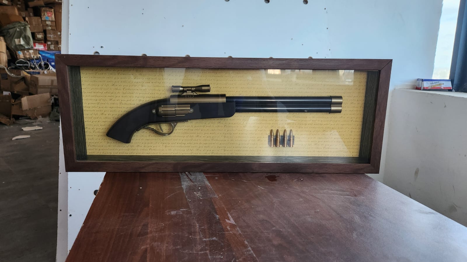 Antique Gun Wall Decor – 1 Gun & 4 Bullets