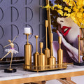 Luxury Gold Candle Holders – Metal Candlestick Set