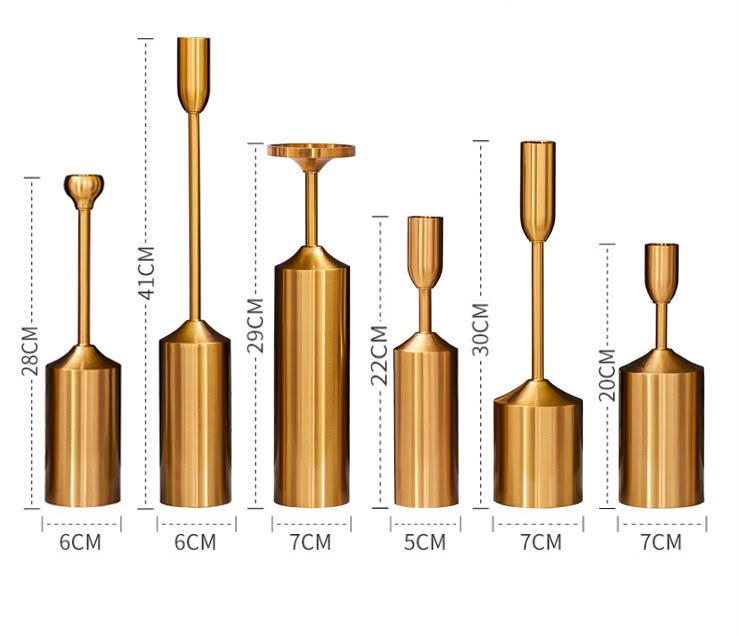 Luxury Gold Candle Holders – Metal Candlestick Set