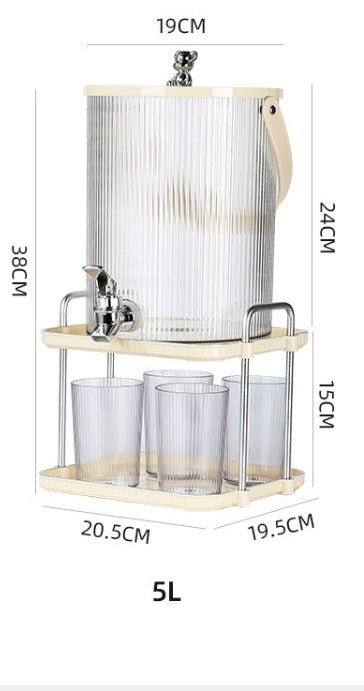 5L Cocktail Barrel with Tap – Cold Drink Dispenser & Glass Set