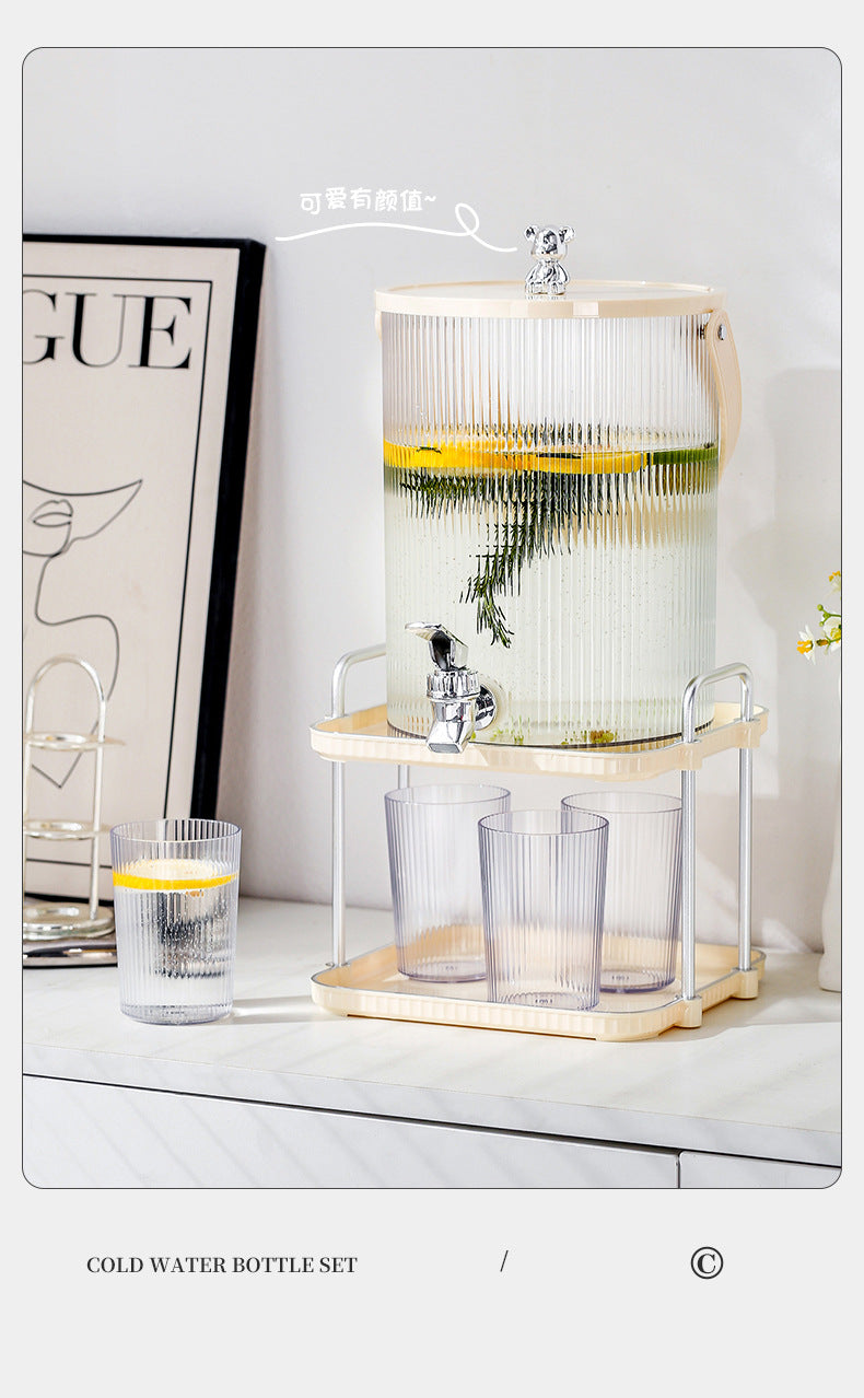 5L Cocktail Barrel with Tap – Cold Drink Dispenser & Glass Set