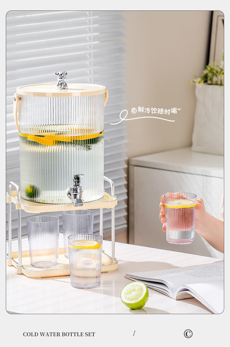 5L Cocktail Barrel with Tap – Cold Drink Dispenser & Glass Set