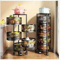 5 Tier Round Fruit Rack with Wheels