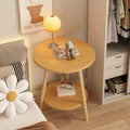 2-Layer Nordic Side Table - bedroom setting with lamp