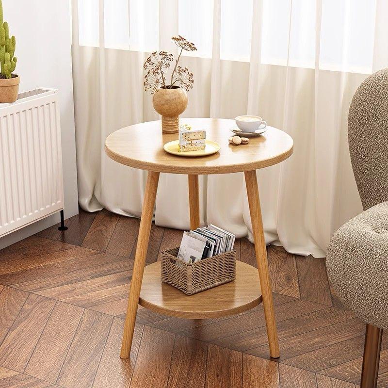 2-Layer Nordic Side Table - corner placement with vase
