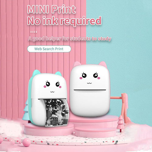 Mini Bluetooth Thermal Printer - no ink required, two color variants