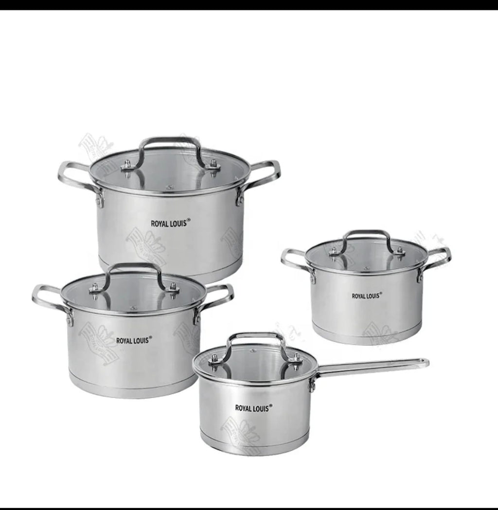 Royal Louis 8-Piece Stainless Steel Cookware Set - Full Set View