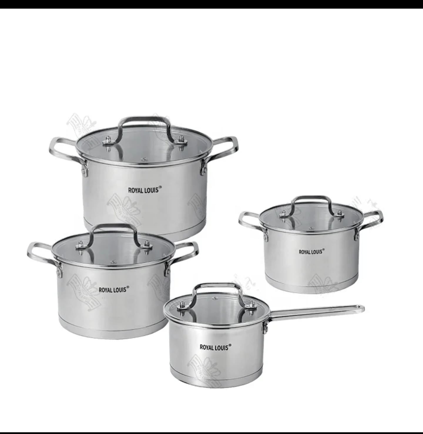 Royal Louis 8-Piece Stainless Steel Cookware Set - Full Set View