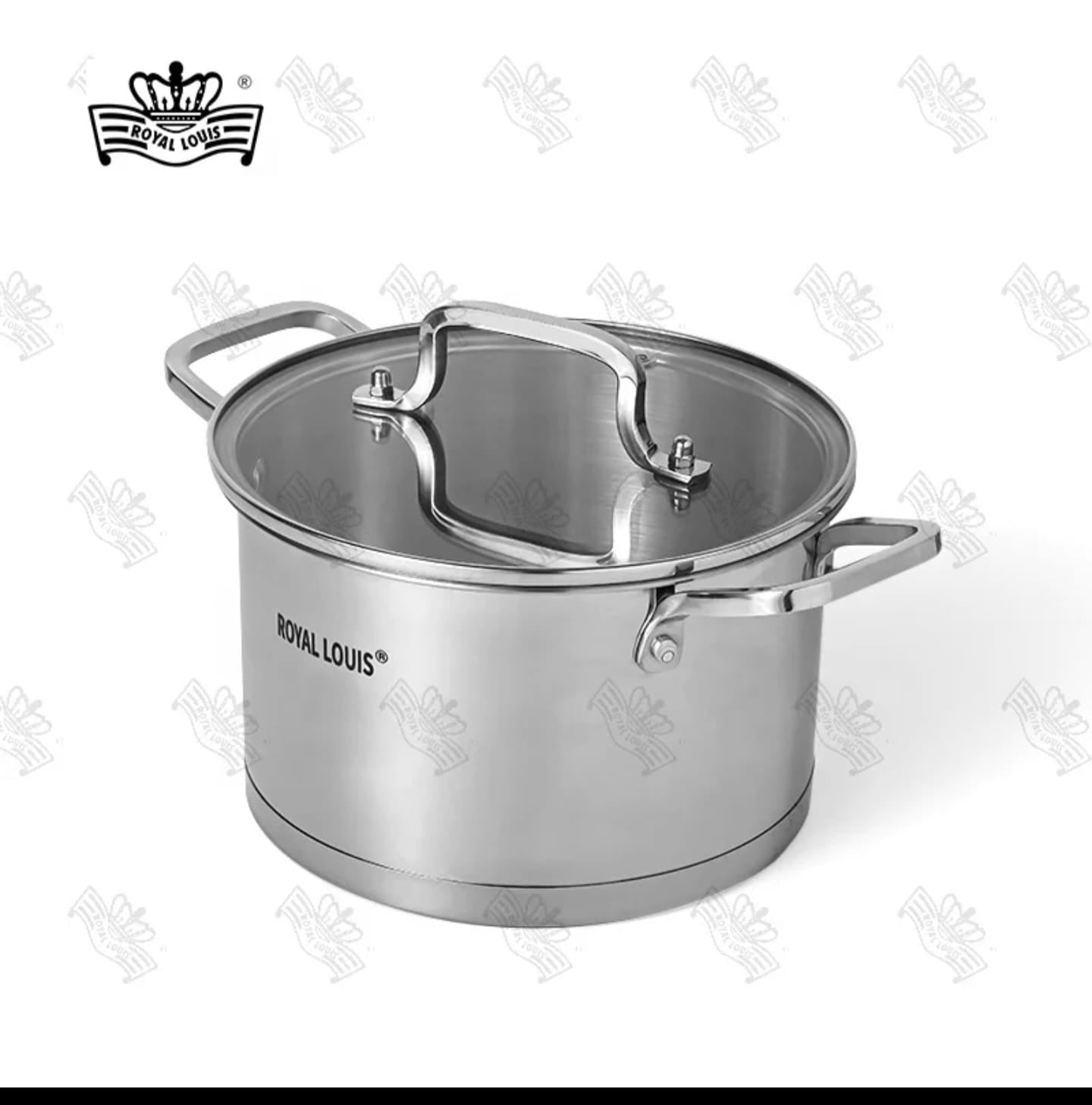 Royal Louis Stainless Steel Casserole with Glass Lid - Close Up