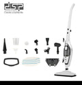 DSP 10-in-1 Steam Mop with all attachments laid out