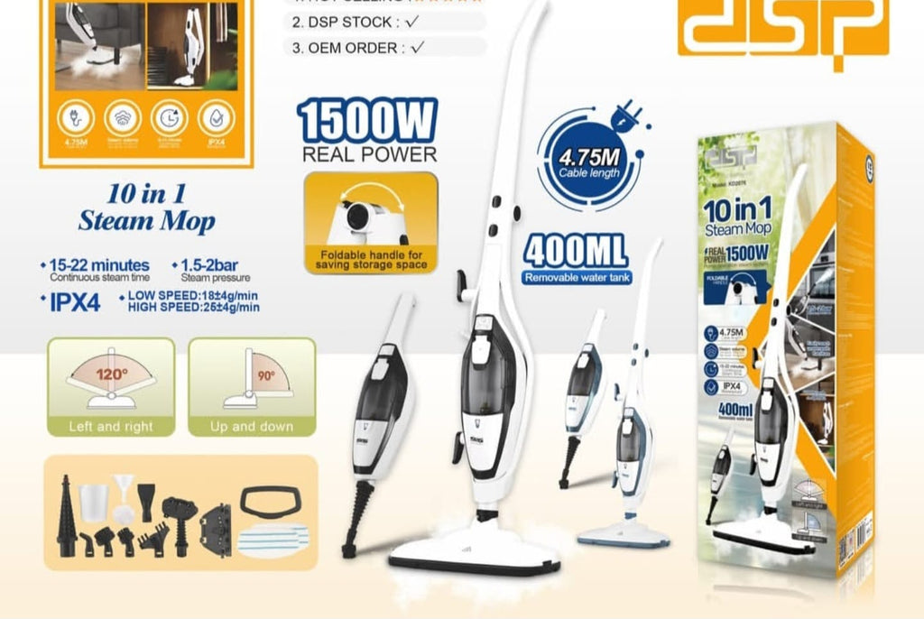 DSP electric floor polisher with cleaning pads