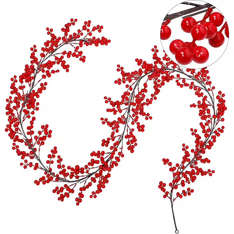 Artificial Cranberry Vine Garland – 1.8m