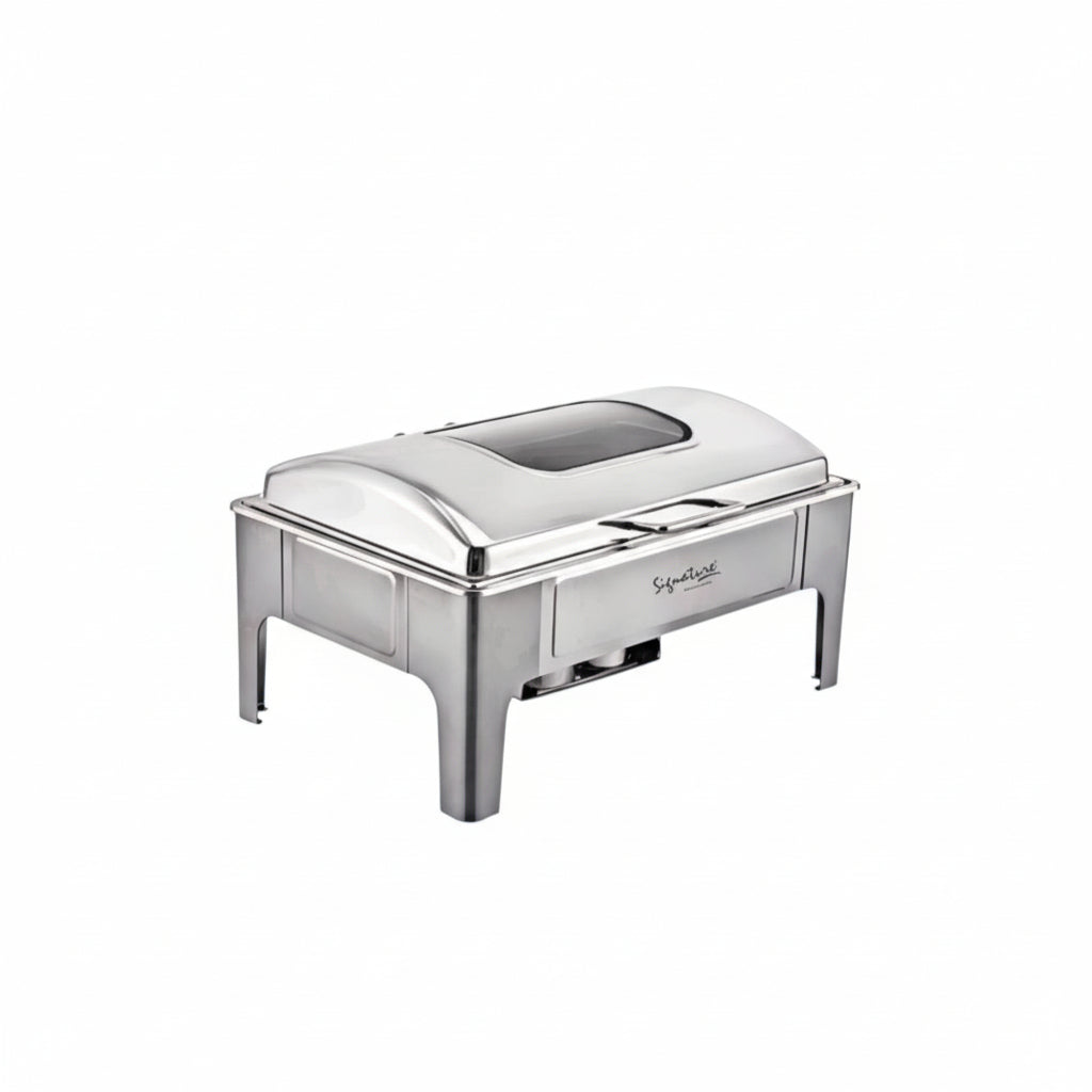 9L Gold Hydraulic Chafing Dish with Glass Window – Double Compartment CS-R32302G
