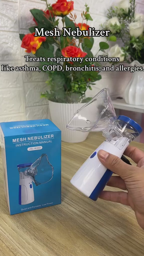 Portable Mesh Nebulizer - USB Rechargeable Handheld Inhaler for Adults and Kids